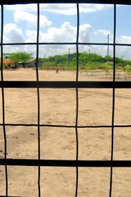 Blick auf den Sportplatz